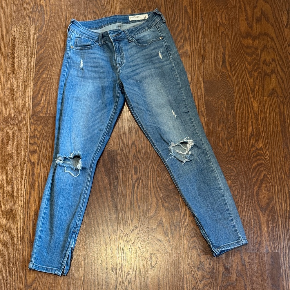 Pistola Distressed Blue Skinny Jeans